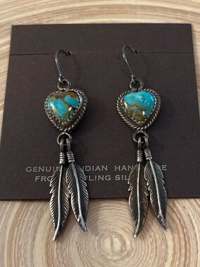 Native American “Old Pawn” Royston Turquoise Earrings